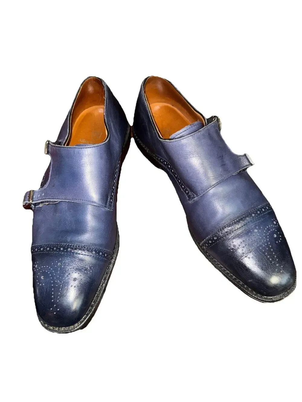 Allen Edmonds St John Navy Double Buckle Men’s 9.5 M
